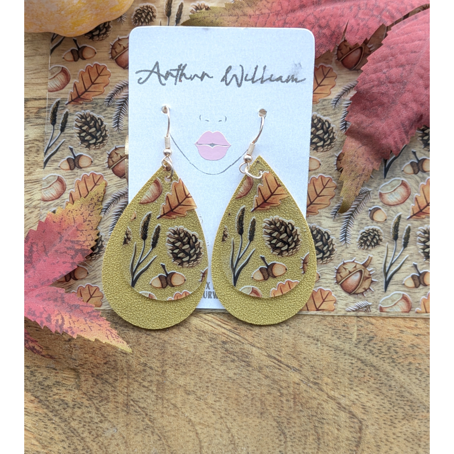 Autumnal print dangles