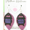 Purple and black cauldron dangles