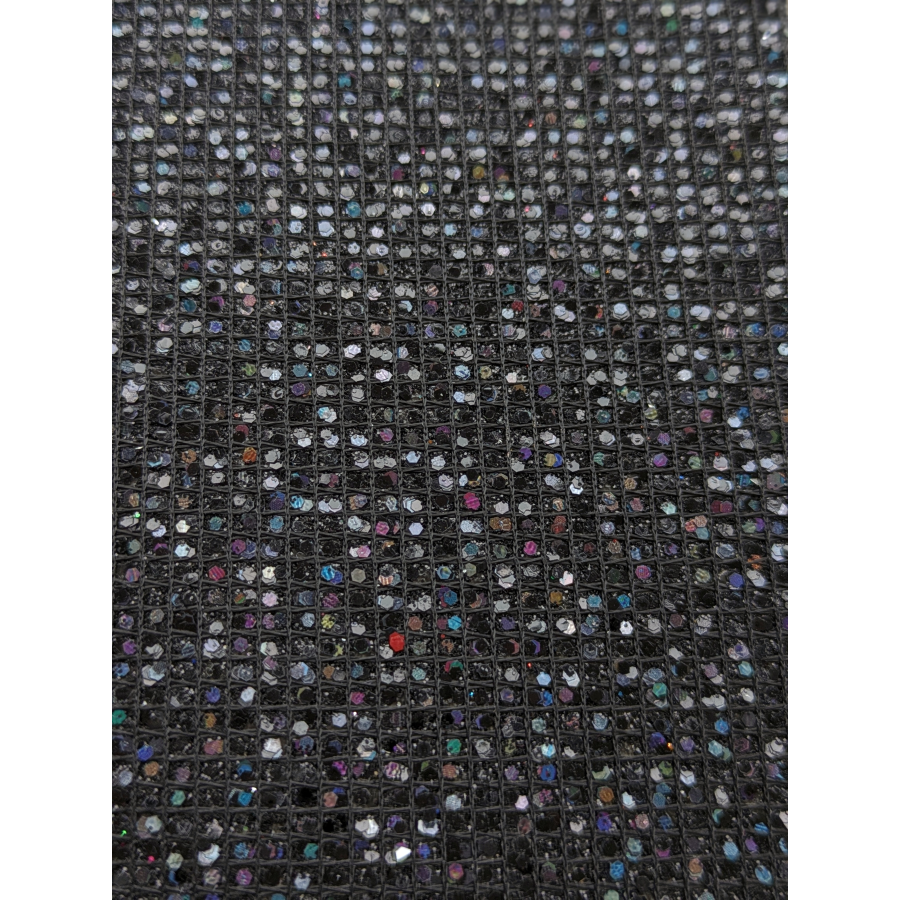 Black iridescent chunky glitter 6mm