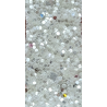 White opaque chunky glitter 6mm