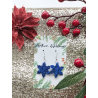 Chunky blue glitter snowflakes