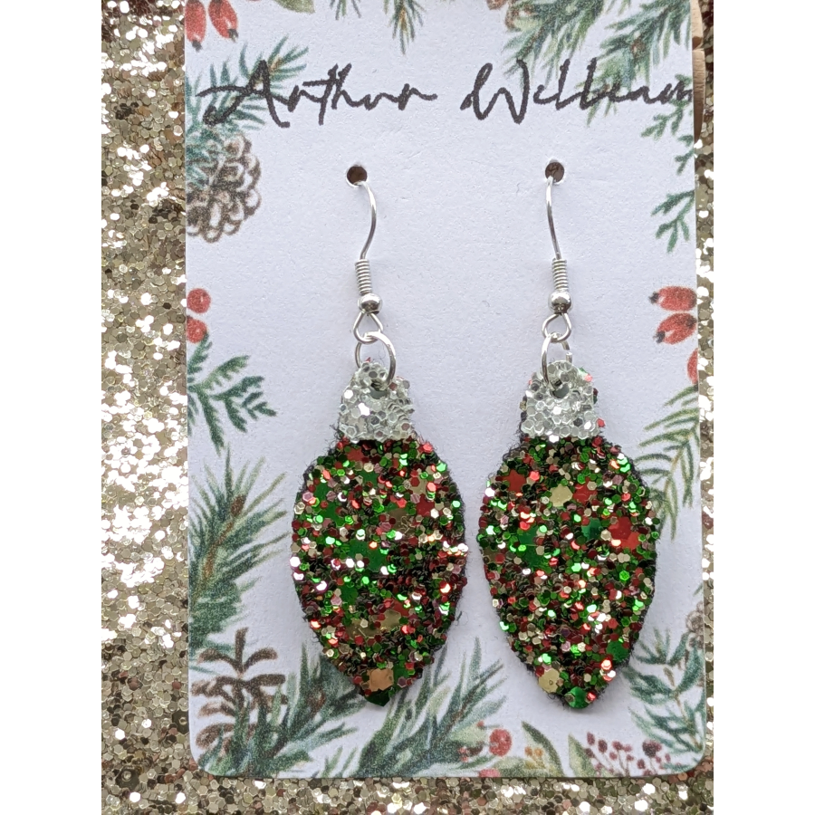 Red, green and gold ornaments