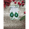 Green cutout tree teardrops