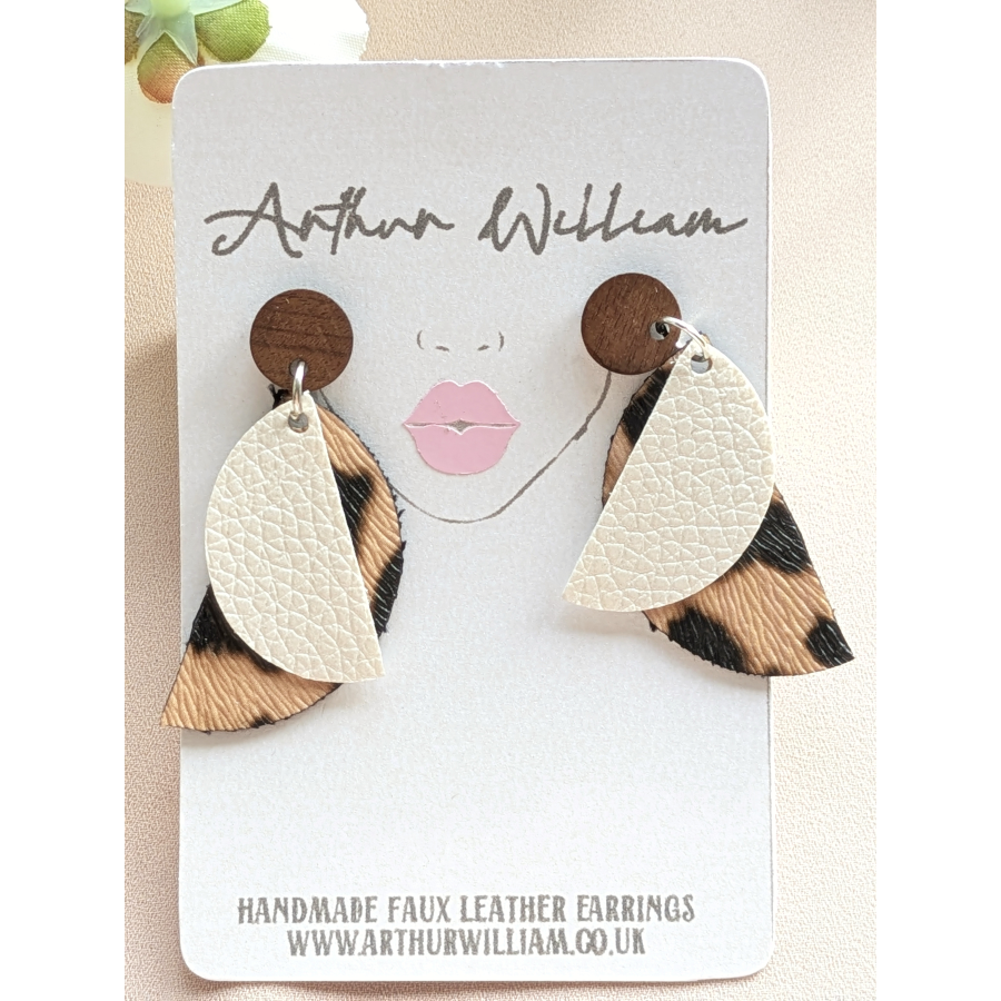 Leopard print mini dangles