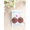 Wine red bow mini dangles