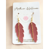 Red feather mini dangle
