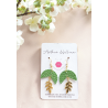 Green leaf mini dangles