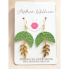 Green leaf mini dangles