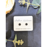 Navy blue faux suede 6mm studs