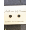 Navy blue faux suede 6mm studs