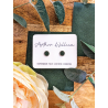 Dark green faux suede 6mm studs