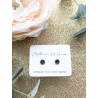 Black patterned glitter 6mm studs