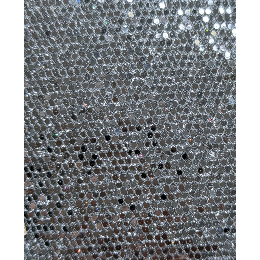 Black patterned glitter 6mm studs