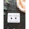Black, green and purple chunky glitter 6mm stud