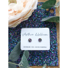 Black, green, blue and purple chunky glitter 6mm stud